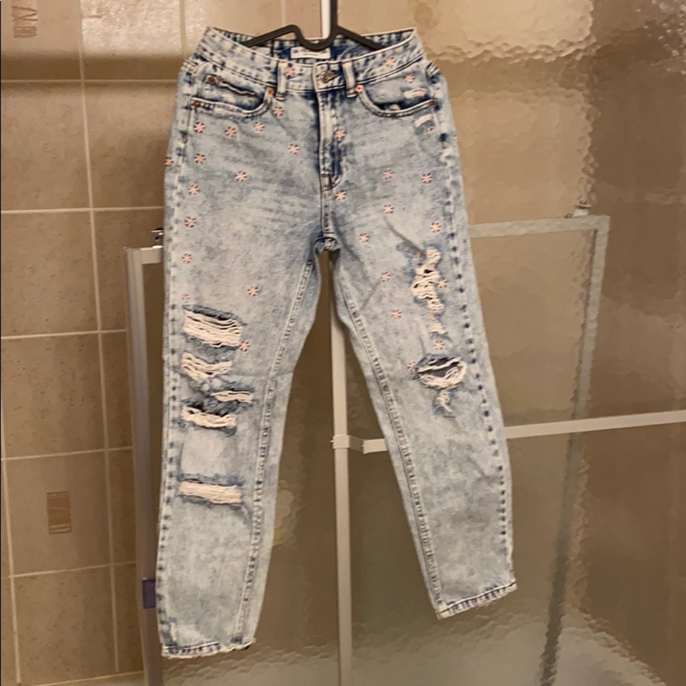 torn jeans